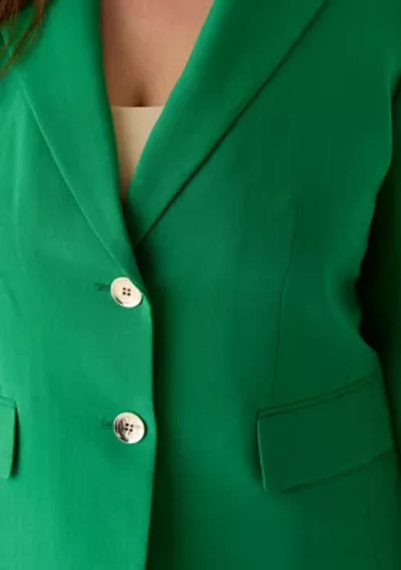 Plus Two Button Stretch Jacket