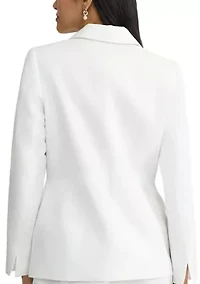 Women's One Button Notch Collar Peplum Jacket
