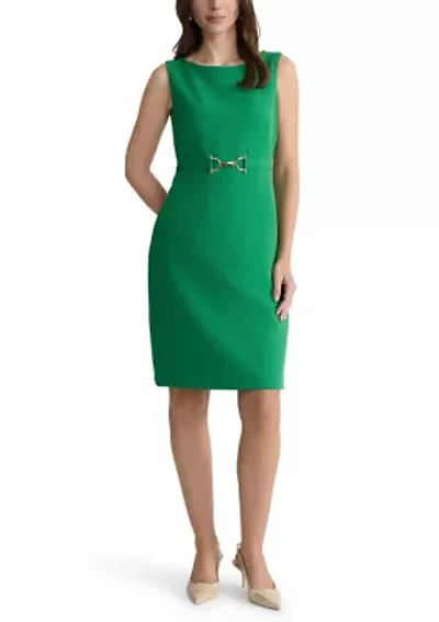 Women's Sleeveless Waisted Sheath Dress
