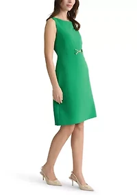 Women's Sleeveless Waisted Sheath Dress