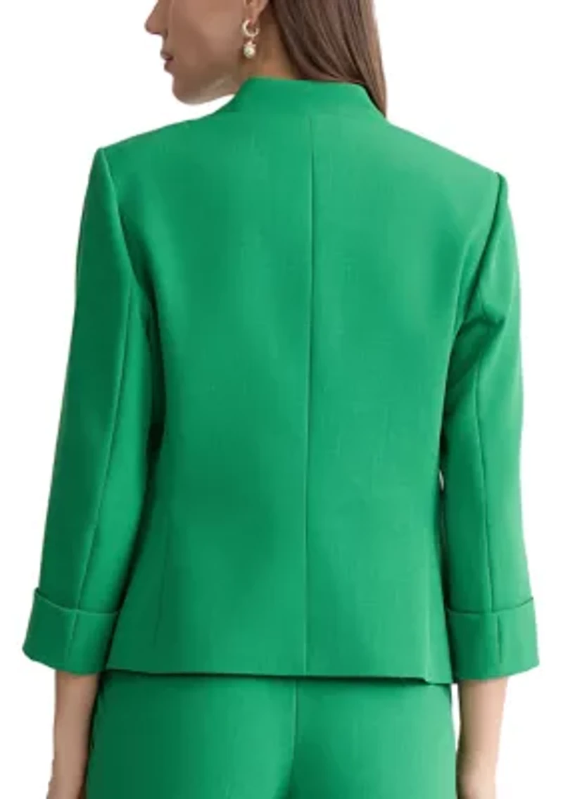 Women's Open Front Blazer with Zip Pockets