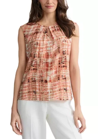 Women's Cap Sleeve Keyhole Camisole Top