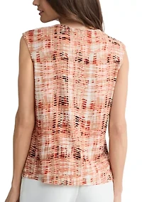 Women's Cap Sleeve Keyhole Camisole Top