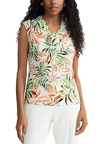 Women's Cap Sleeve Cown Neck Top