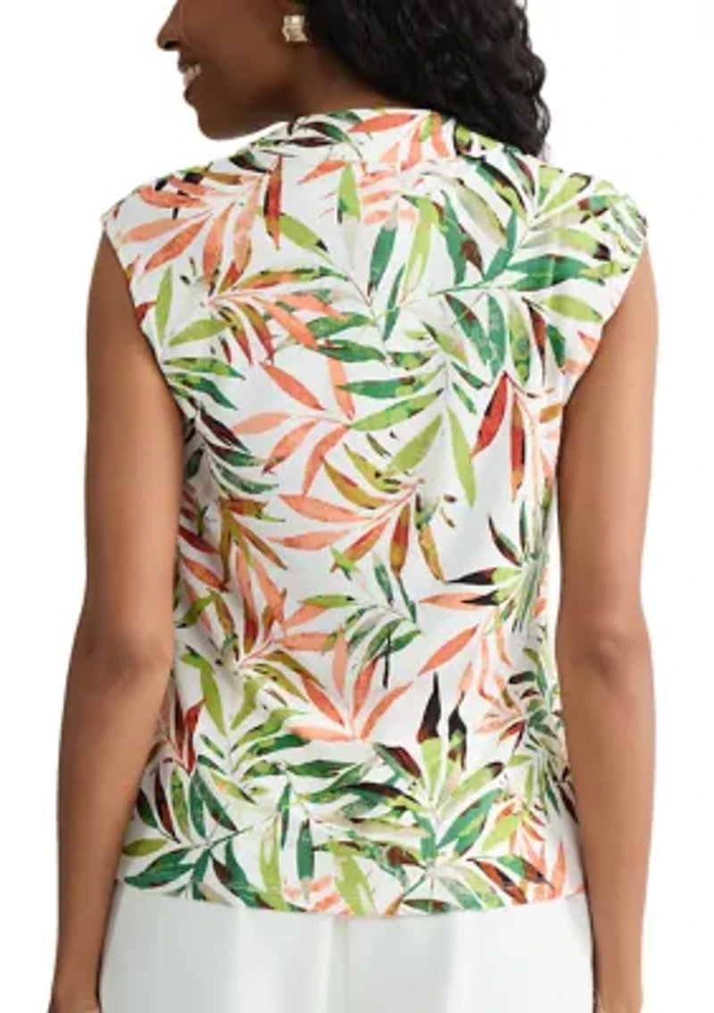 Women's Cap Sleeve Cown Neck Top