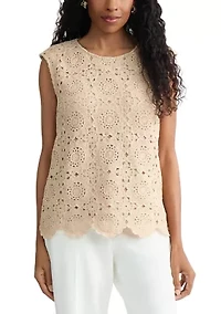 Women's Extended Shoulder Lace T-Shirt