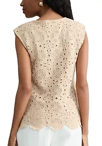 Women's Extended Shoulder Lace T-Shirt