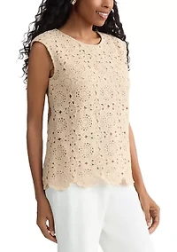 Women's Extended Shoulder Lace T-Shirt