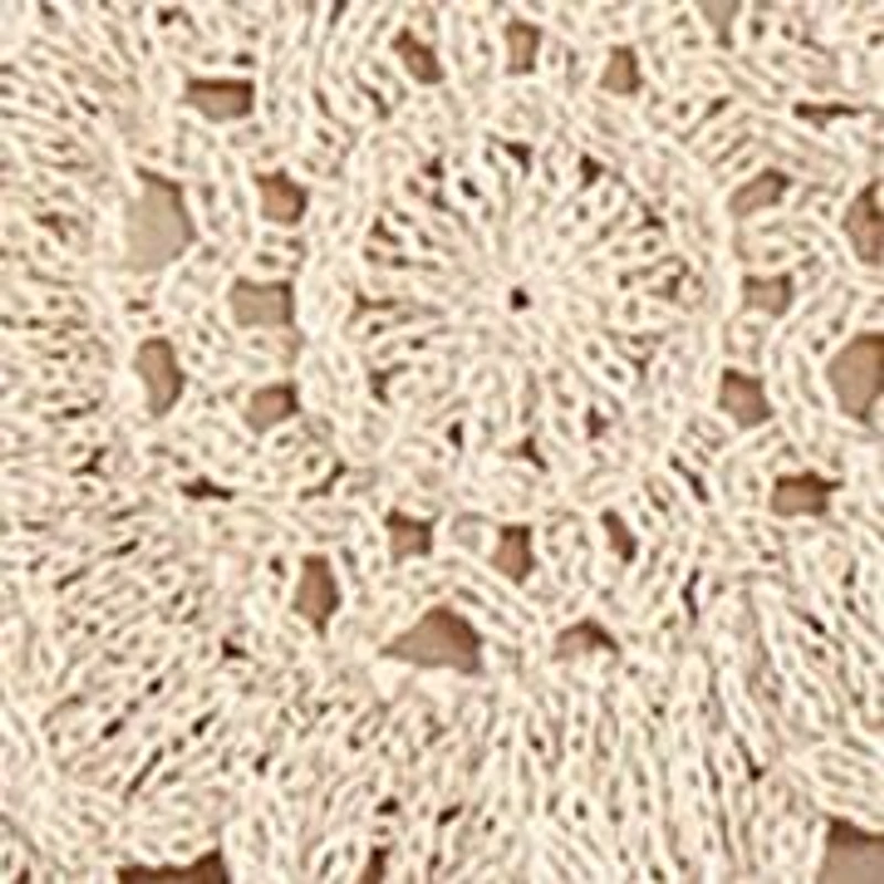 Petite Extended Shoulder Crochet Knit Top