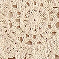 Petite Extended Shoulder Crochet Knit Top