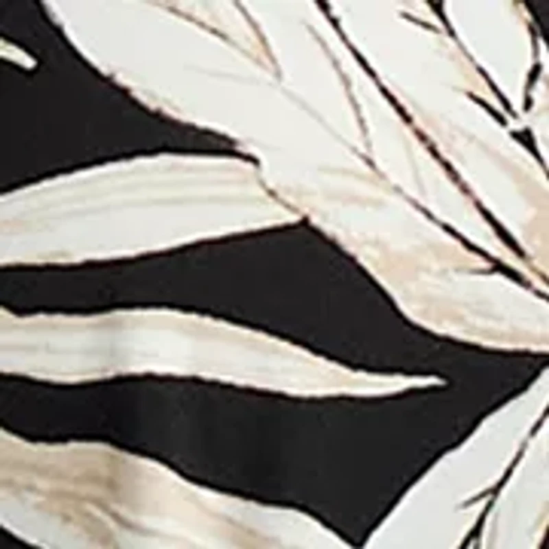 Women's Tie Front Print Top