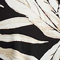 Women's Tie Front Print Top