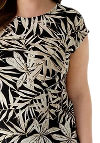 Plus Extended Shoulder Tie Front Top