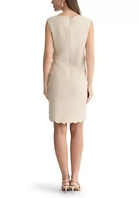 Women's Sleeveless Scalloped Hem Dress