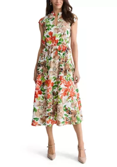 Women's Fit and Flare Midi Drress