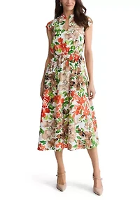 Women's Fit and Flare Midi Drress