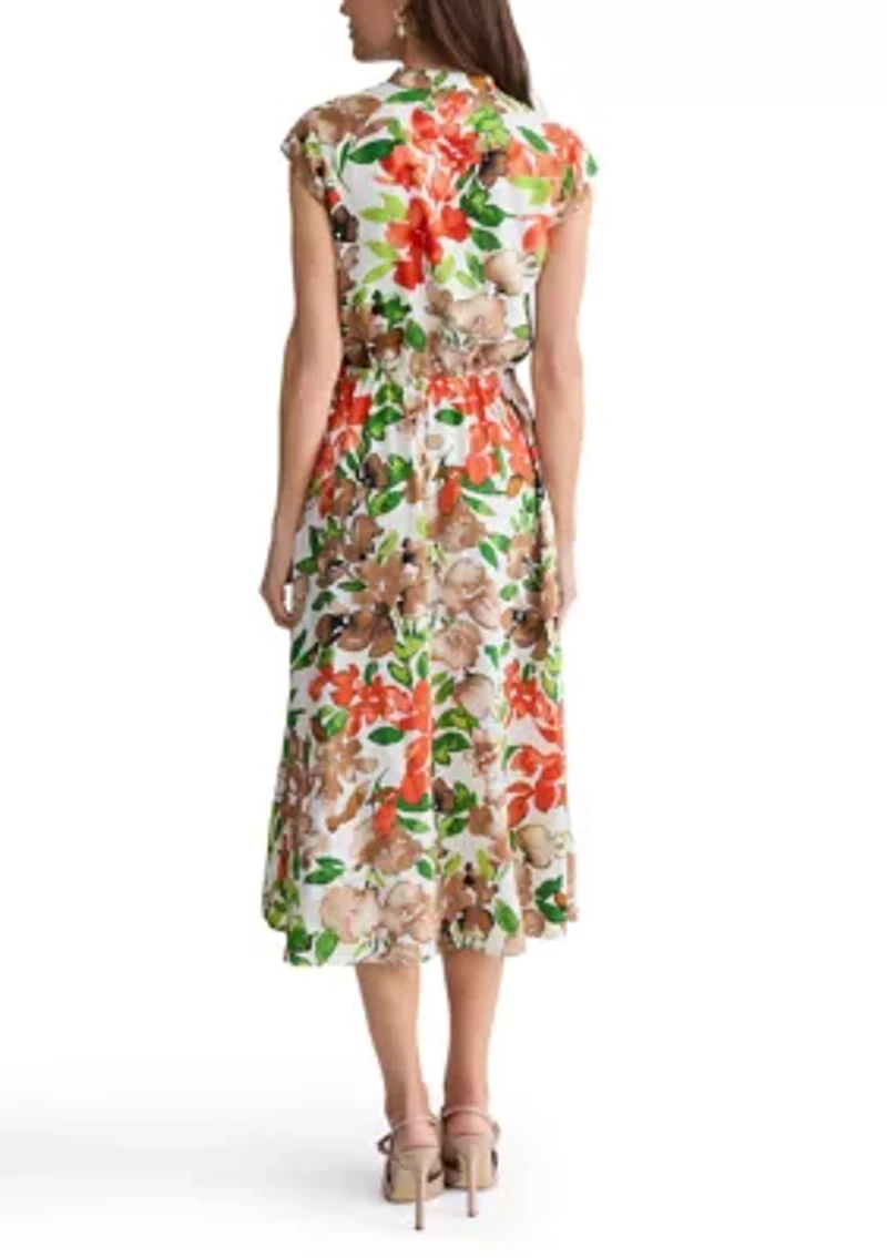 Women's Fit and Flare Midi Drress