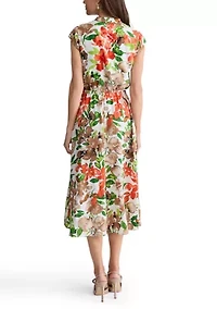 Women's Fit and Flare Midi Drress