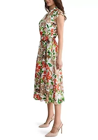 Women's Fit and Flare Midi Drress