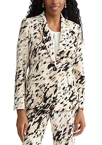 Women's 1 Button Notch Collar Blazer