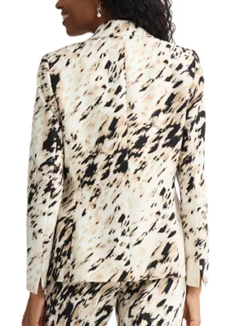 Women's 1 Button Notch Collar Blazer