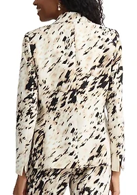 Women's 1 Button Notch Collar Blazer