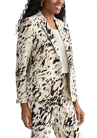 Women's 1 Button Notch Collar Blazer