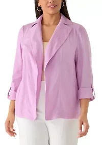 Plus Open Front Jacket