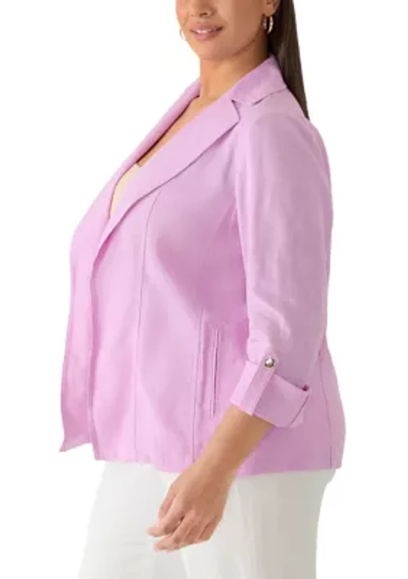 Plus Open Front Jacket