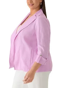 Plus Open Front Jacket