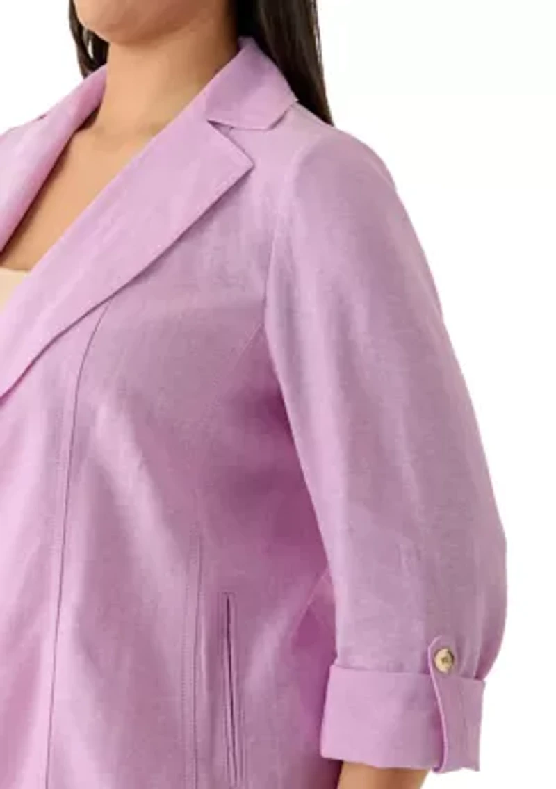 Plus Open Front Jacket