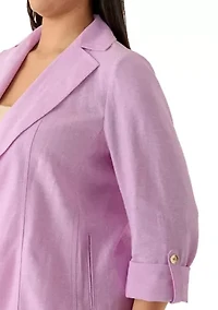 Plus Open Front Jacket