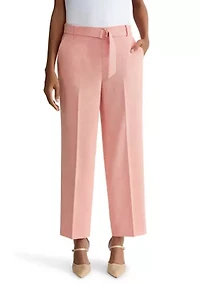 Women's Pull On Belted Linen Pants