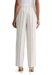 Petite Ava Fly Front Wide Leg Pants