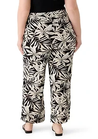 Plus Wide Leg Ankle Pants