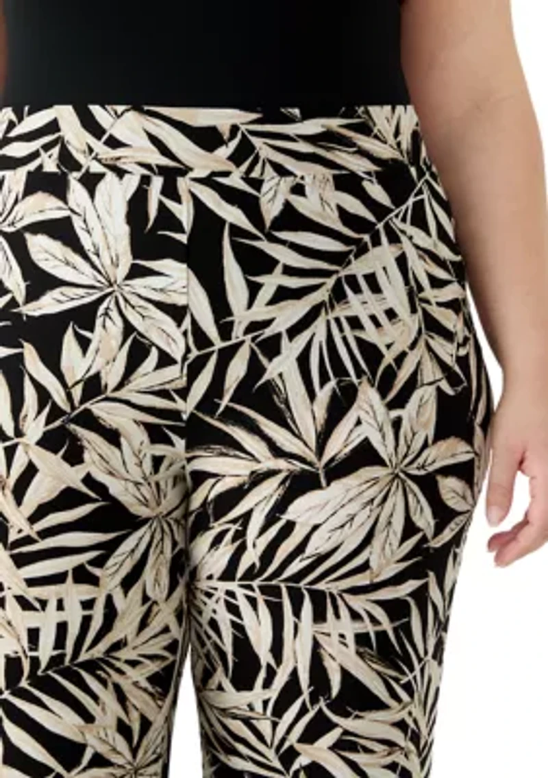 Plus Wide Leg Ankle Pants