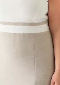 Plus Sheath Dress with Waist Band Frame