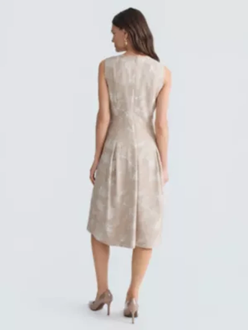 Missy Embroidered Box Pleat Dress