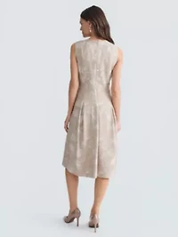 Missy Embroidered Box Pleat Dress