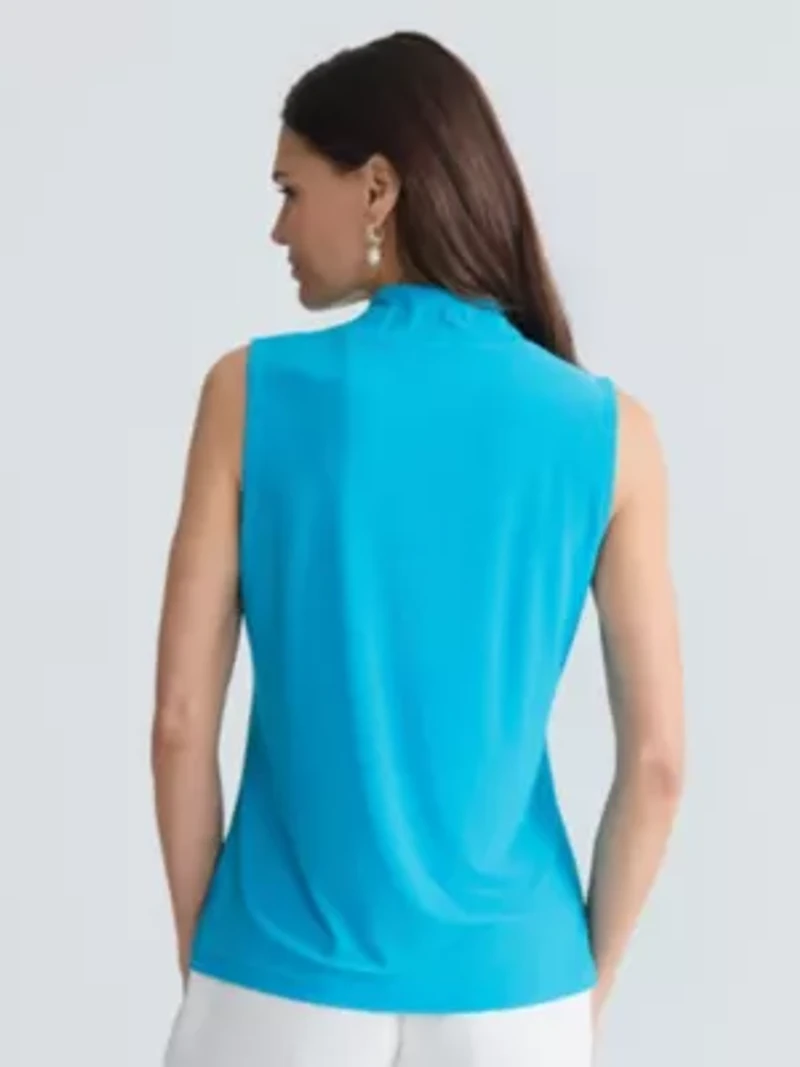 Missy Sleeveless Knot Nk Knit Top