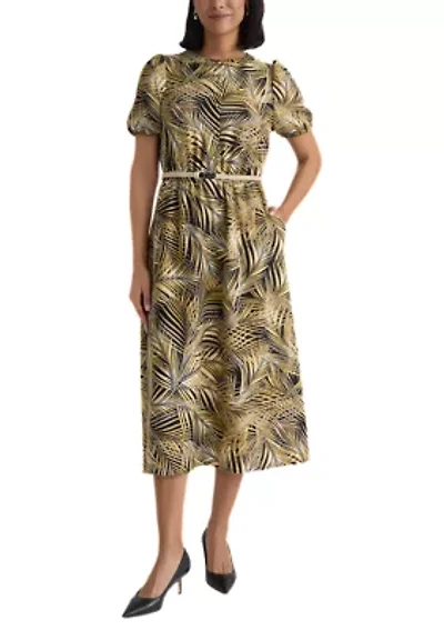 Women's Puff Sleeve Shirt Dress