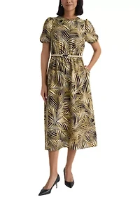 Women's Puff Sleeve Shirt Dress
