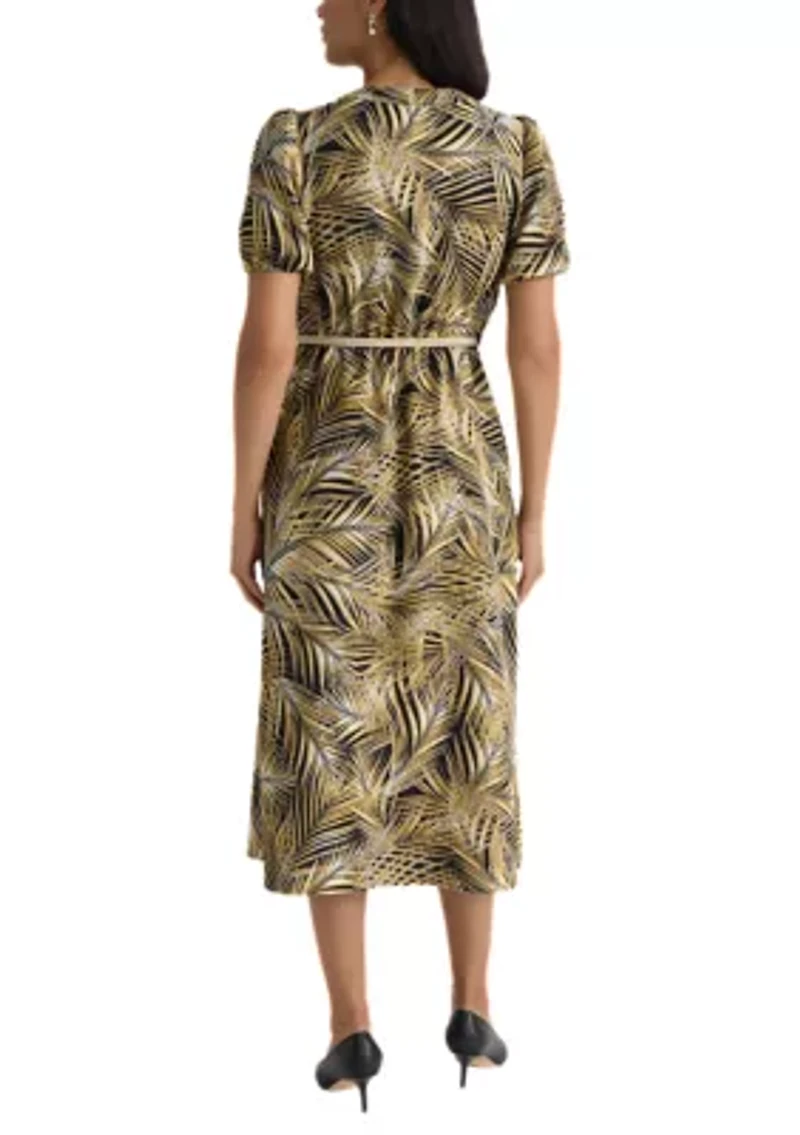 Women's Puff Sleeve Shirt Dress