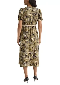 Women's Puff Sleeve Shirt Dress