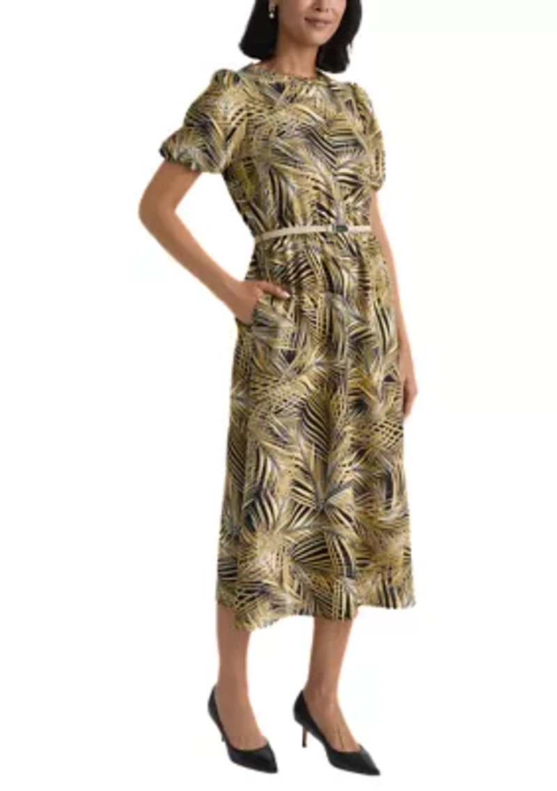 Women's Puff Sleeve Shirt Dress