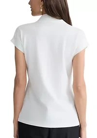 Women's Extended Sleeve Funnel Neck Top