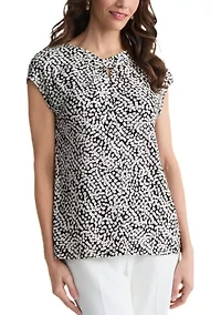 Petite Extended Shoulder Sleeve Top
