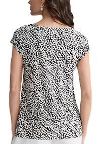 Petite Extended Shoulder Sleeve Top