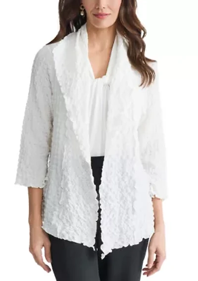 Women's Collared Pucker Knit Top