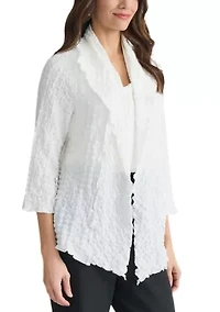 Women's Collared Pucker Knit Top